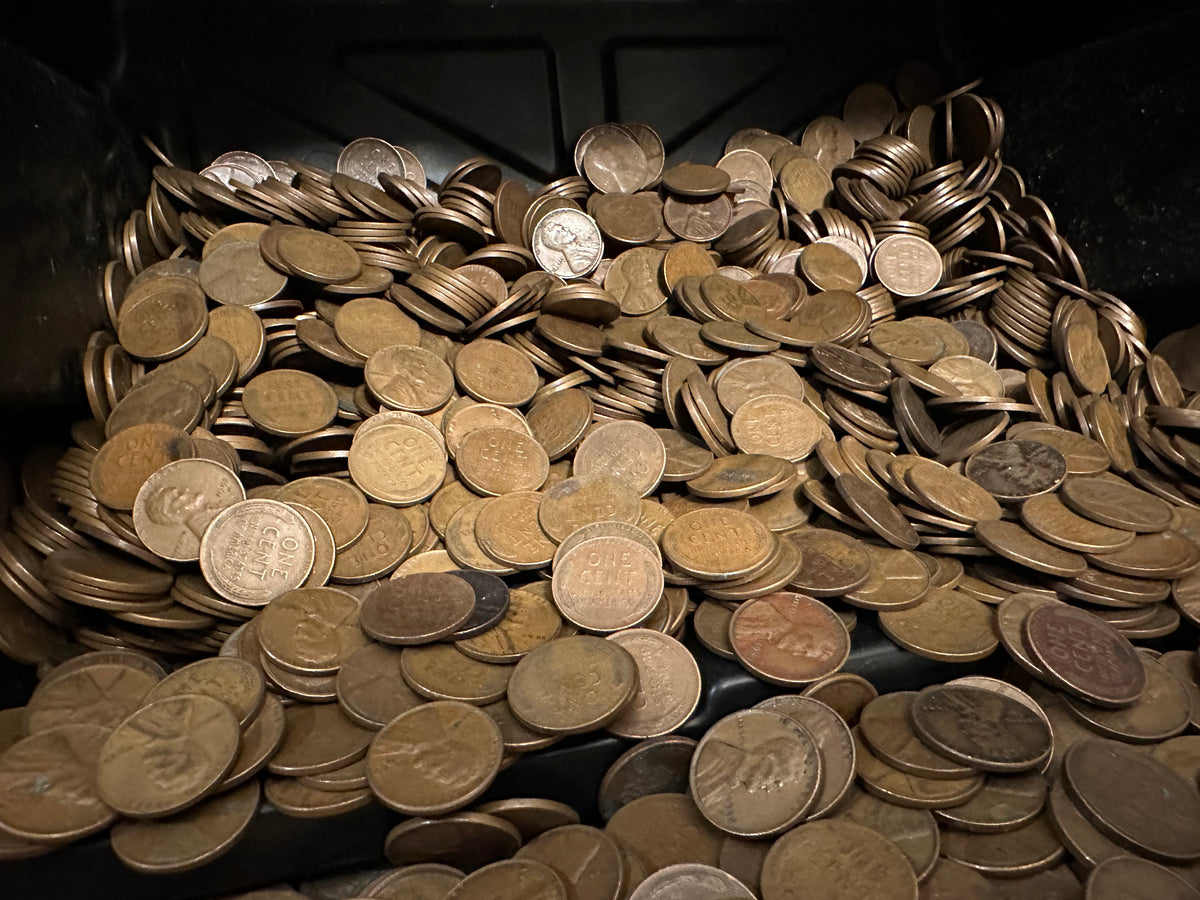 500 Lincoln Wheat Pennies – Mixed Dates Estate Coin Lot